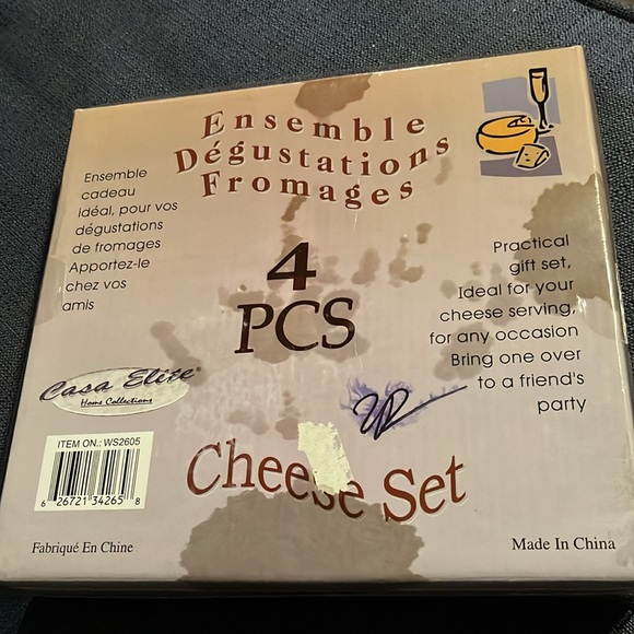 NWT casa Elite 4 Piece Cheese Set . - Picture 2 of 2
